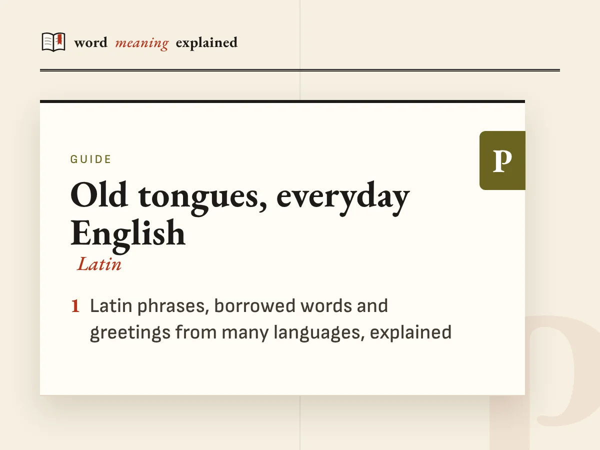 Old tongues, everyday English