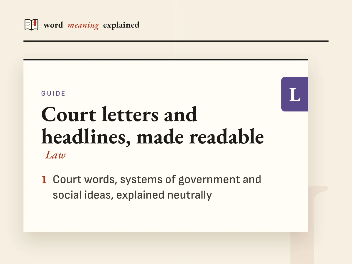 Court letters and headlines, made readable
