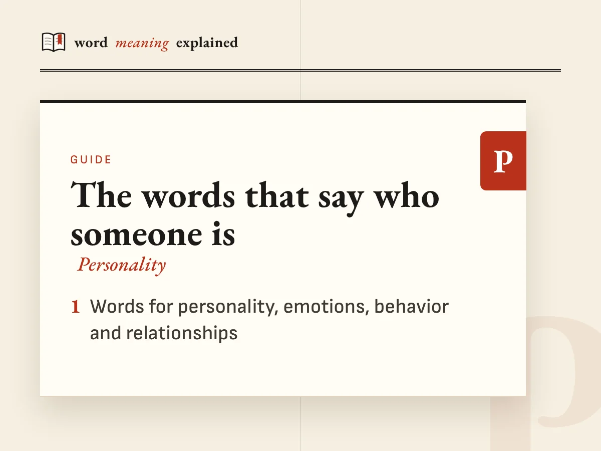The words that say who someone is
